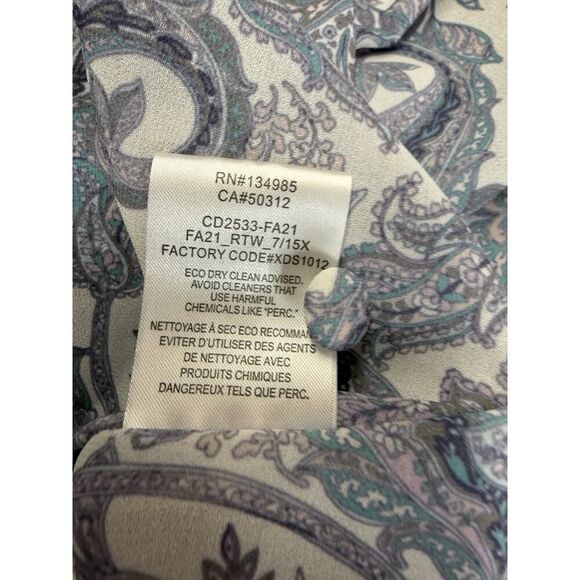 For Love and Lemons Janelle Paisley Maxi Dress Long Sleeve Button Down SizE XS - Picture 15 of 16